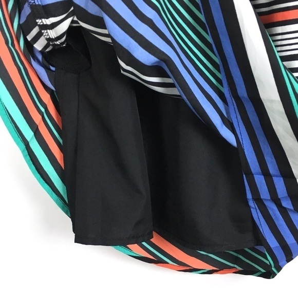 MERONA Sun Dress V Neck Hi Lo Drawstring Waist Stripe Sleeveless Size Small - Picture 6 of 11